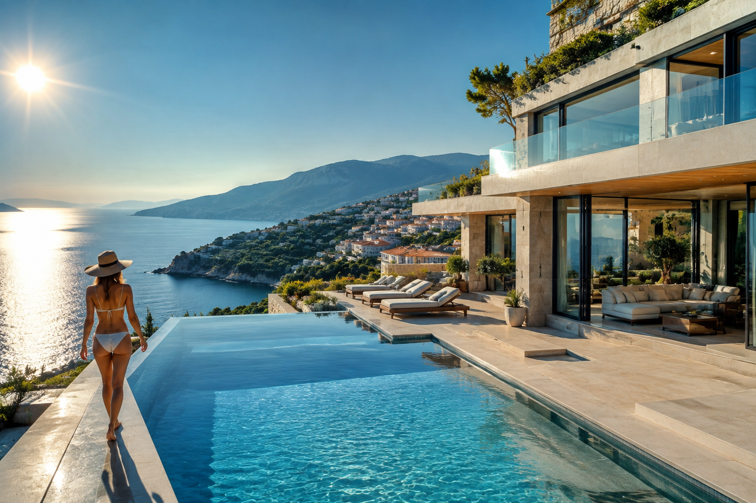 Antalya Kalkan deniz manzaralı villa